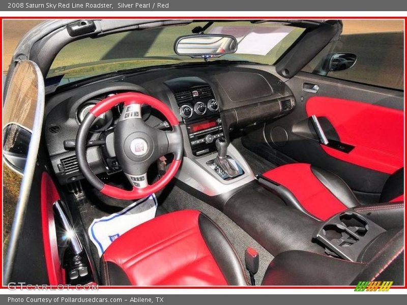 Silver Pearl / Red 2008 Saturn Sky Red Line Roadster