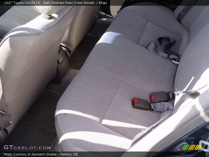 Dark Emerald Pearl Green Metallic / Beige 1997 Toyota Corolla CE