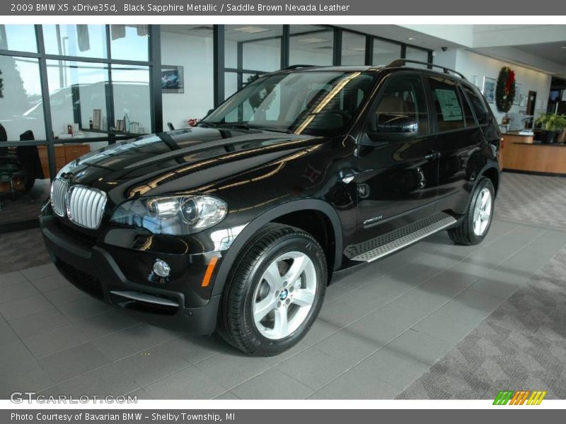 Black Sapphire Metallic / Saddle Brown Nevada Leather 2009 BMW X5 xDrive35d