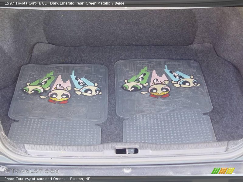 Dark Emerald Pearl Green Metallic / Beige 1997 Toyota Corolla CE