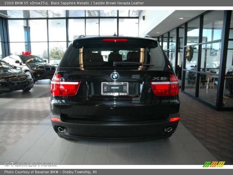 Black Sapphire Metallic / Saddle Brown Nevada Leather 2009 BMW X5 xDrive35d