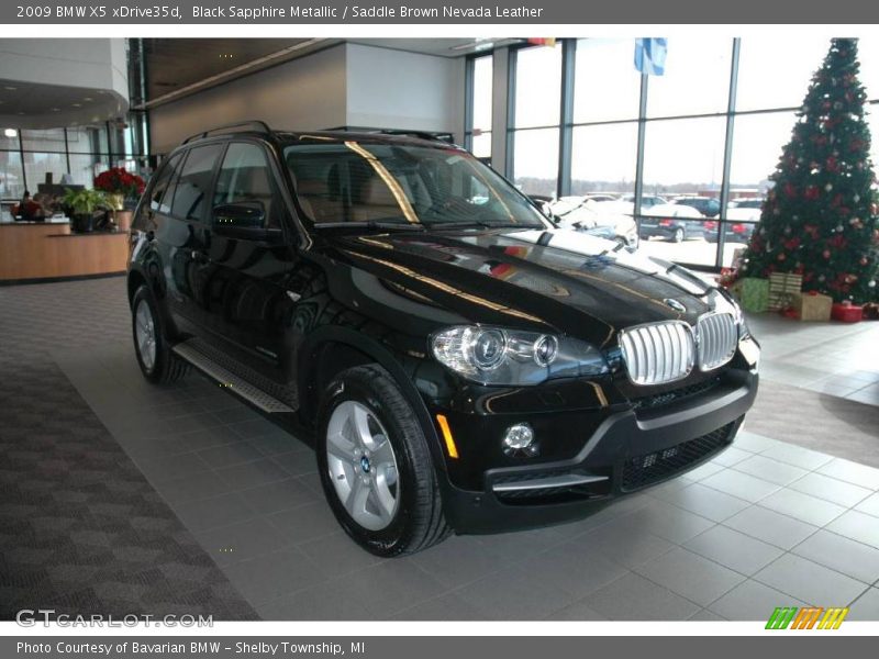 Black Sapphire Metallic / Saddle Brown Nevada Leather 2009 BMW X5 xDrive35d