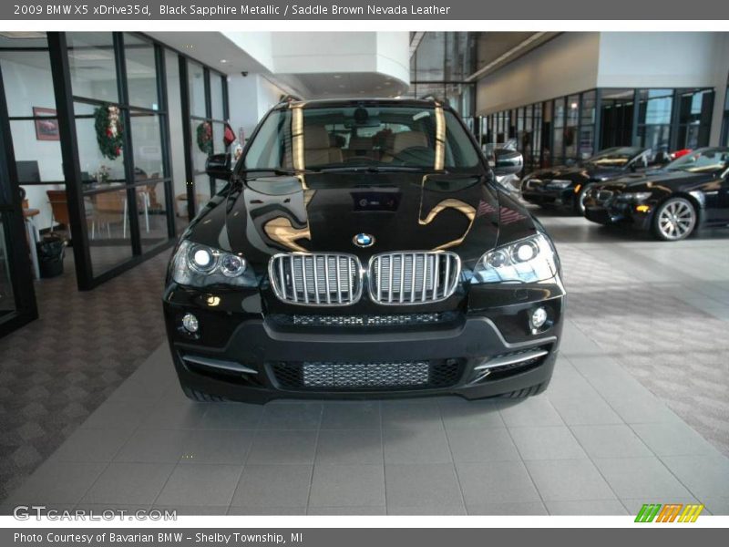 Black Sapphire Metallic / Saddle Brown Nevada Leather 2009 BMW X5 xDrive35d