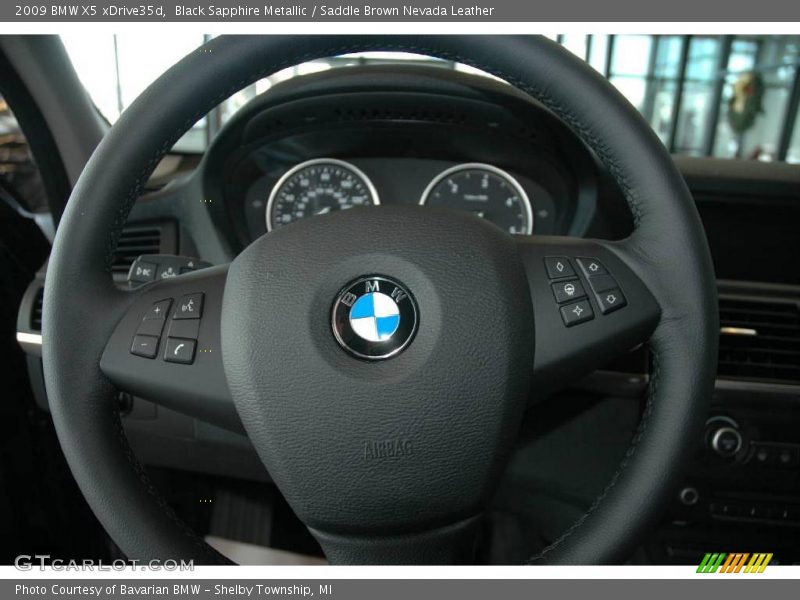 Black Sapphire Metallic / Saddle Brown Nevada Leather 2009 BMW X5 xDrive35d