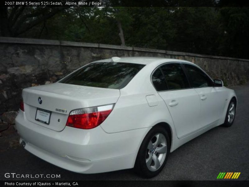 Alpine White / Beige 2007 BMW 5 Series 525i Sedan