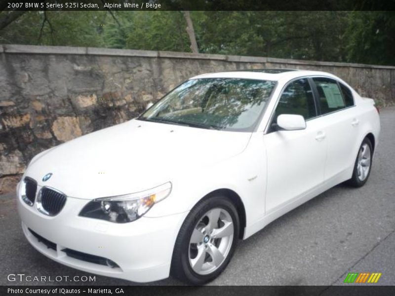 Alpine White / Beige 2007 BMW 5 Series 525i Sedan