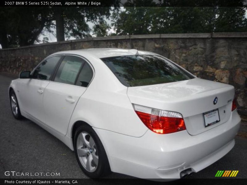 Alpine White / Beige 2007 BMW 5 Series 525i Sedan