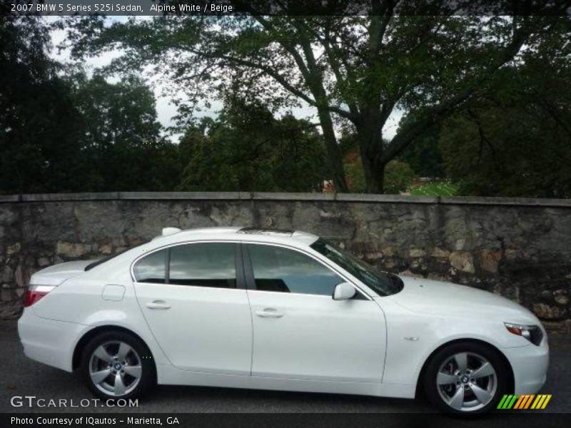 Alpine White / Beige 2007 BMW 5 Series 525i Sedan