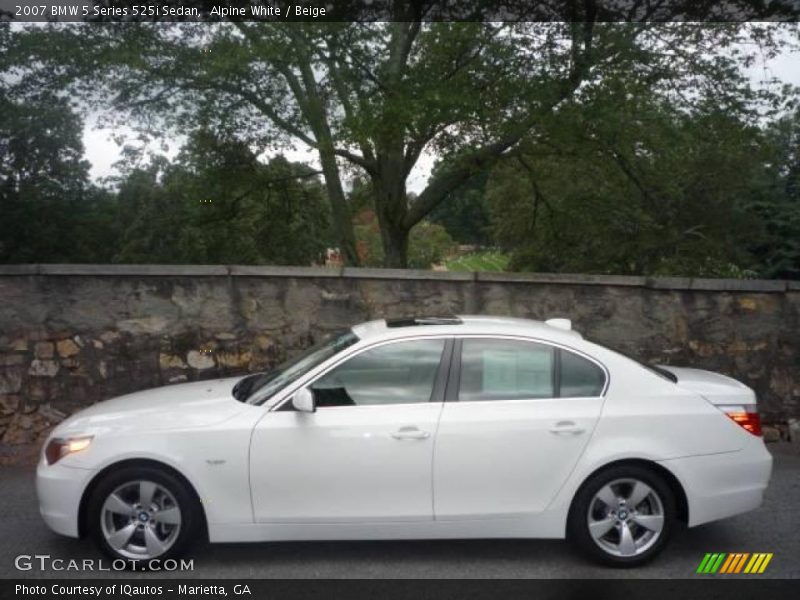 Alpine White / Beige 2007 BMW 5 Series 525i Sedan