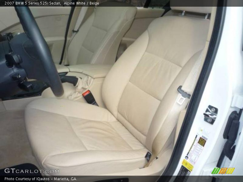Alpine White / Beige 2007 BMW 5 Series 525i Sedan