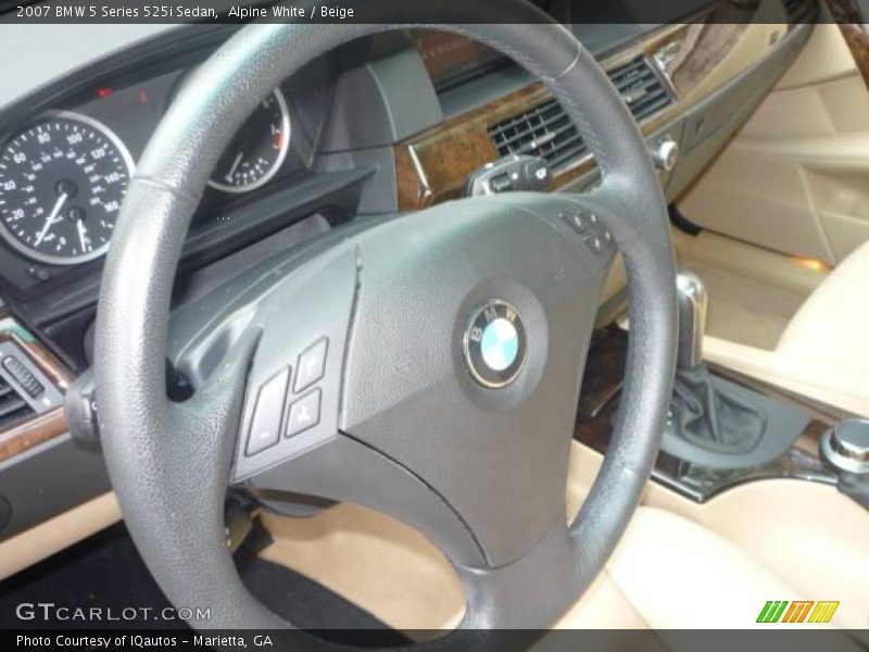 Alpine White / Beige 2007 BMW 5 Series 525i Sedan