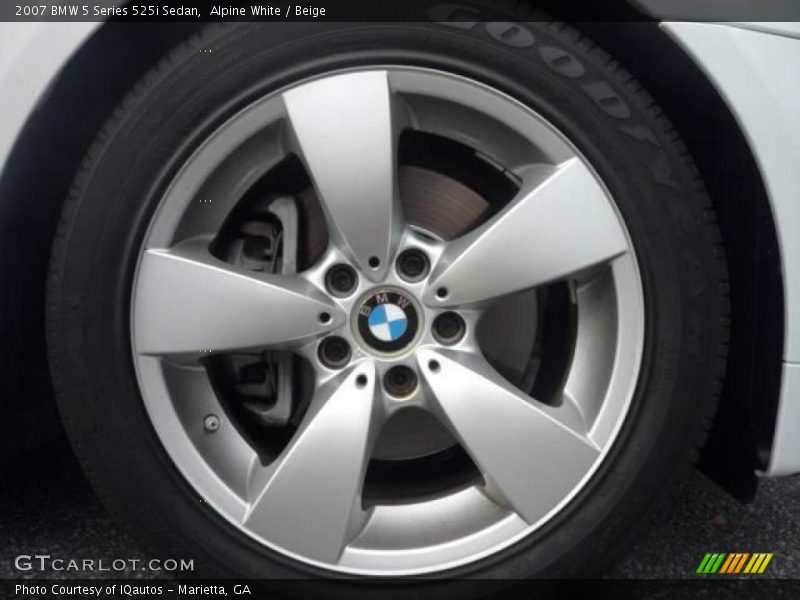 Alpine White / Beige 2007 BMW 5 Series 525i Sedan