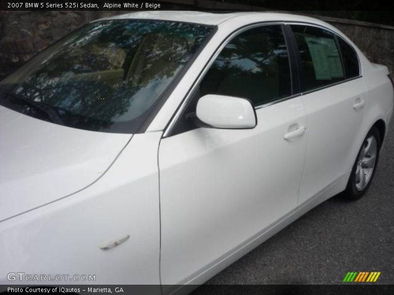 Alpine White / Beige 2007 BMW 5 Series 525i Sedan