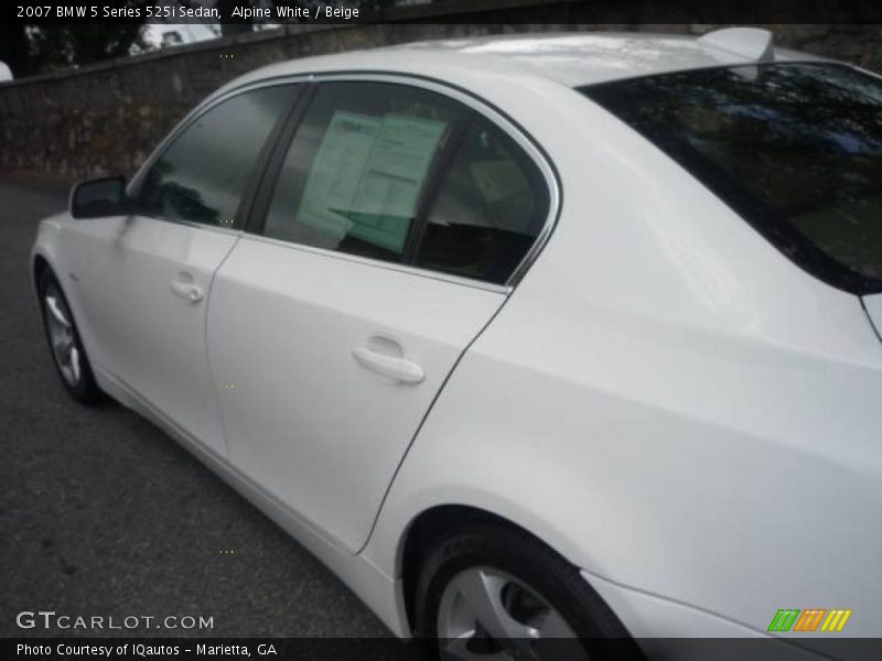 Alpine White / Beige 2007 BMW 5 Series 525i Sedan