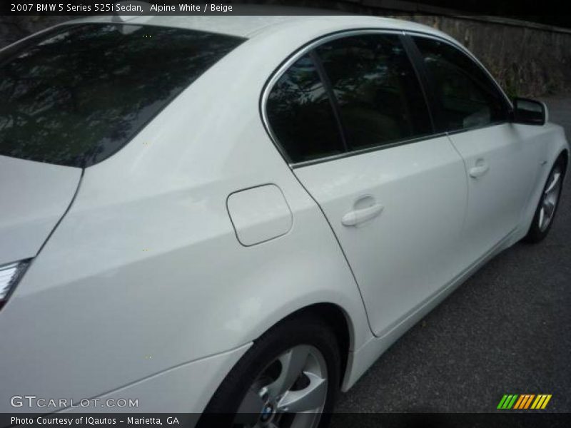 Alpine White / Beige 2007 BMW 5 Series 525i Sedan