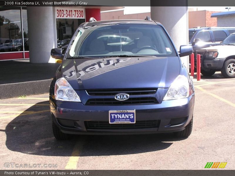 Velvet Blue Metallic / Gray 2008 Kia Sedona LX