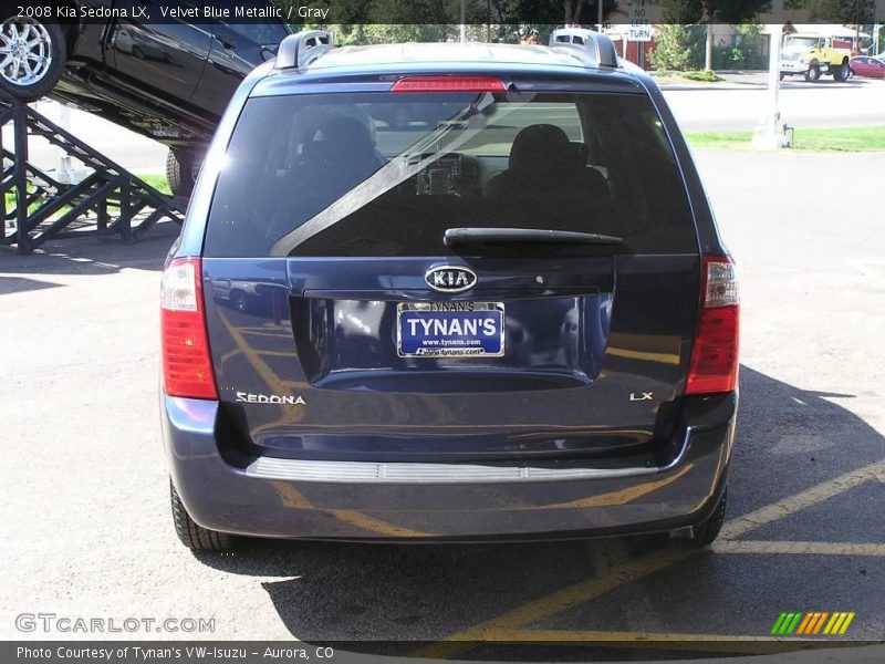 Velvet Blue Metallic / Gray 2008 Kia Sedona LX