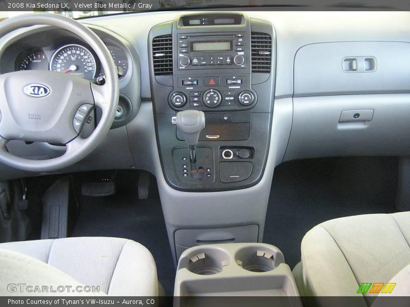 Velvet Blue Metallic / Gray 2008 Kia Sedona LX