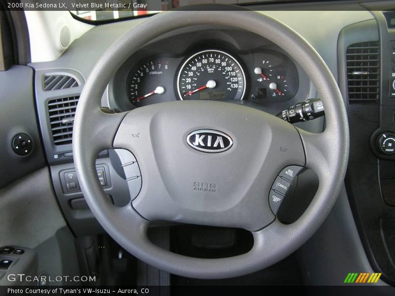 Velvet Blue Metallic / Gray 2008 Kia Sedona LX