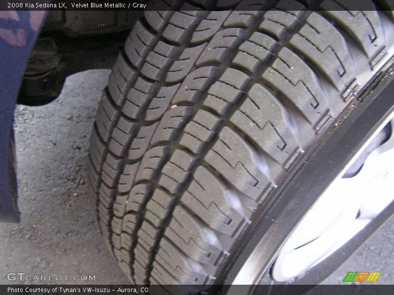 Velvet Blue Metallic / Gray 2008 Kia Sedona LX