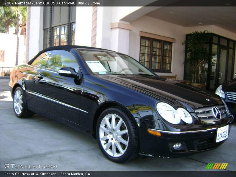 Black / Stone 2007 Mercedes-Benz CLK 350 Cabriolet