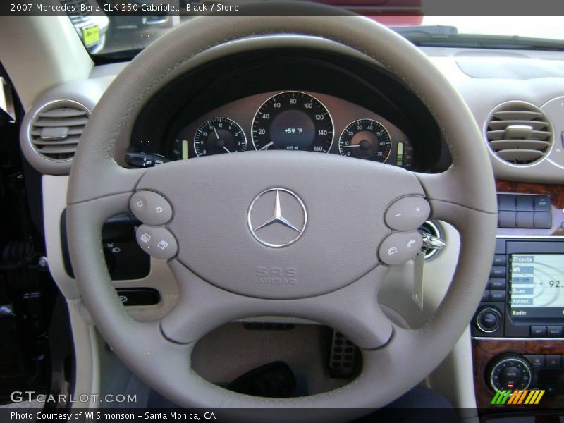 Black / Stone 2007 Mercedes-Benz CLK 350 Cabriolet