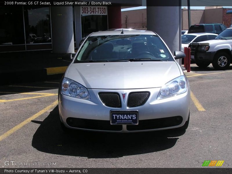 Liquid Silver Metallic / Ebony Black 2008 Pontiac G6 GT Sedan