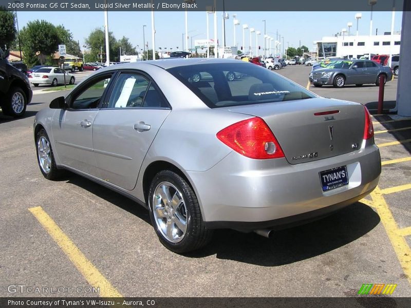 Liquid Silver Metallic / Ebony Black 2008 Pontiac G6 GT Sedan