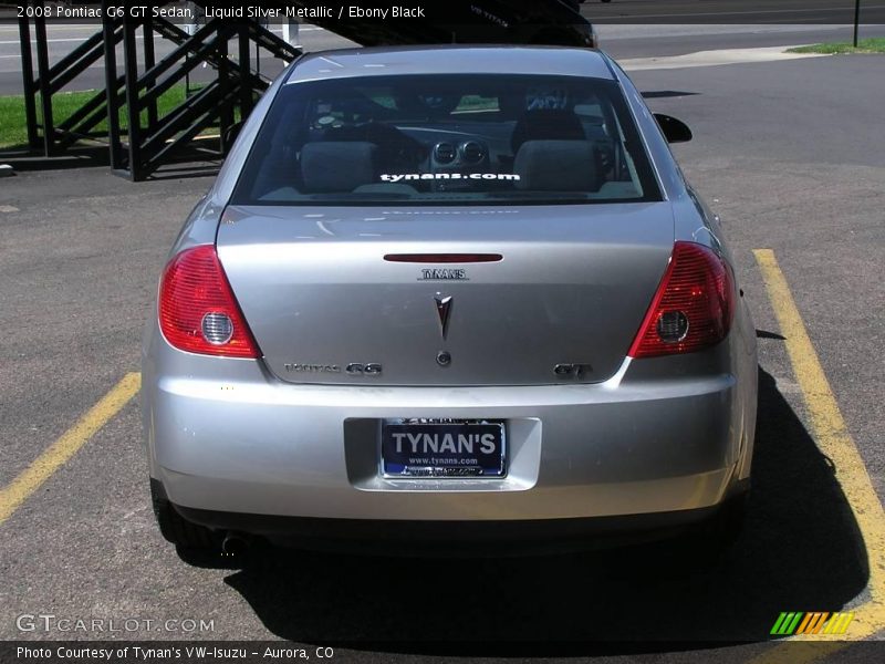 Liquid Silver Metallic / Ebony Black 2008 Pontiac G6 GT Sedan