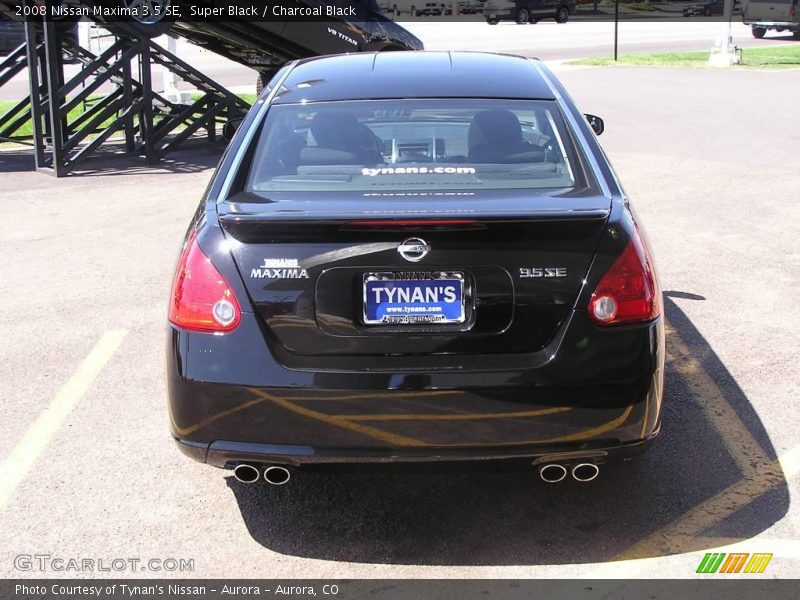 Super Black / Charcoal Black 2008 Nissan Maxima 3.5 SE