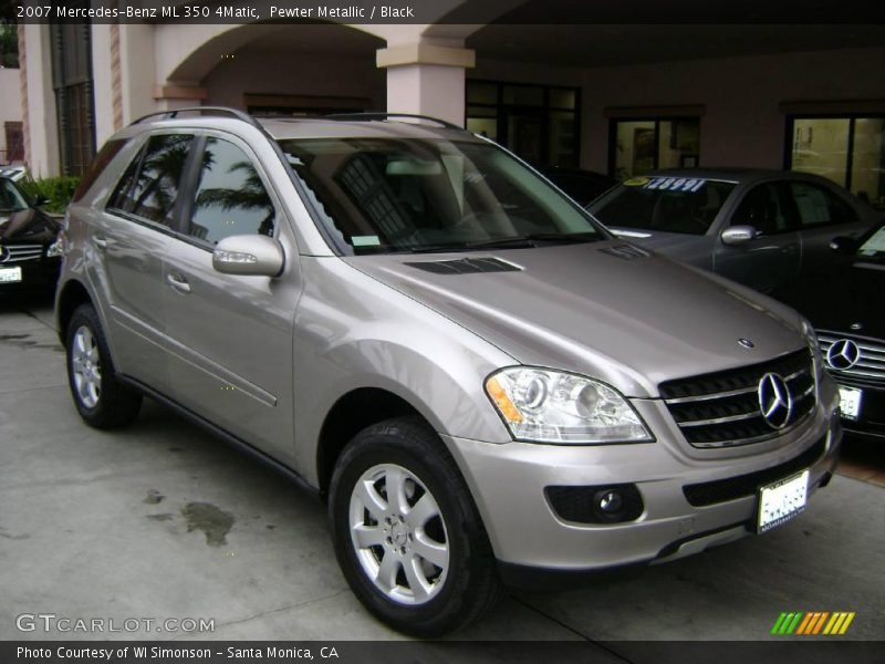 Pewter Metallic / Black 2007 Mercedes-Benz ML 350 4Matic