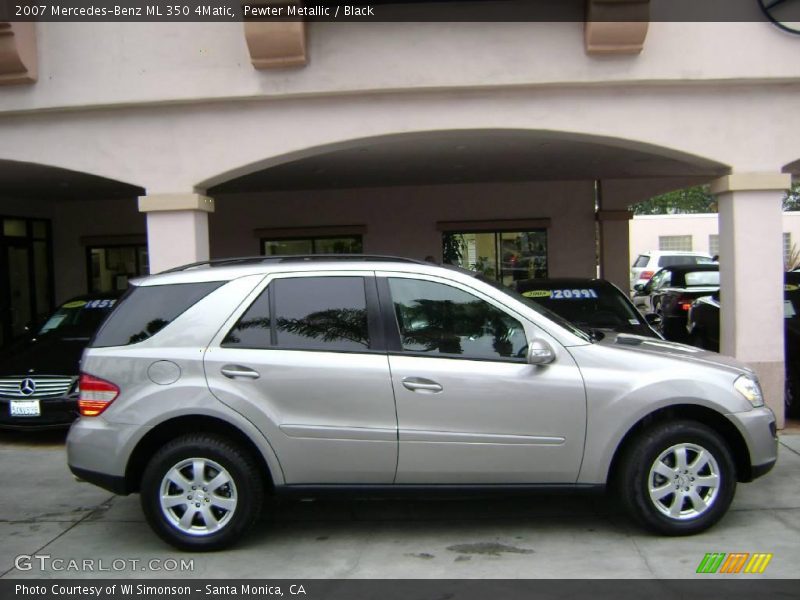 Pewter Metallic / Black 2007 Mercedes-Benz ML 350 4Matic