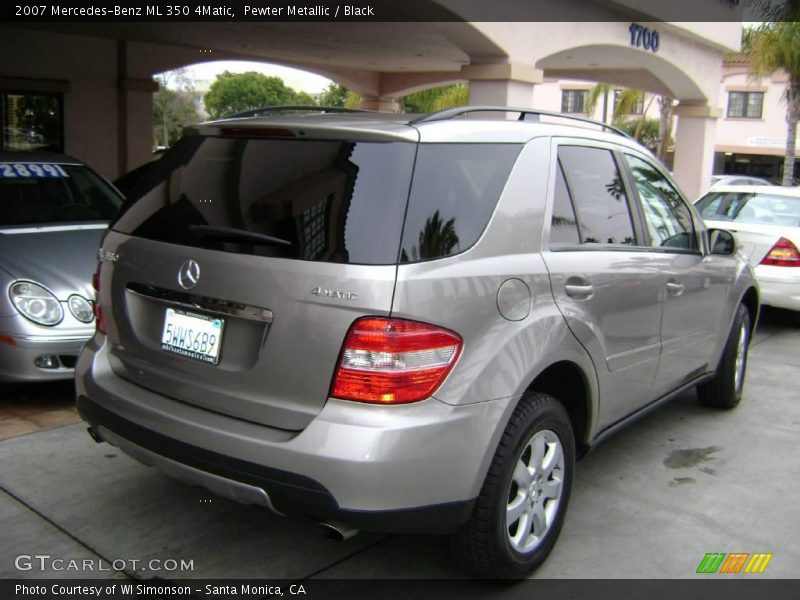 Pewter Metallic / Black 2007 Mercedes-Benz ML 350 4Matic
