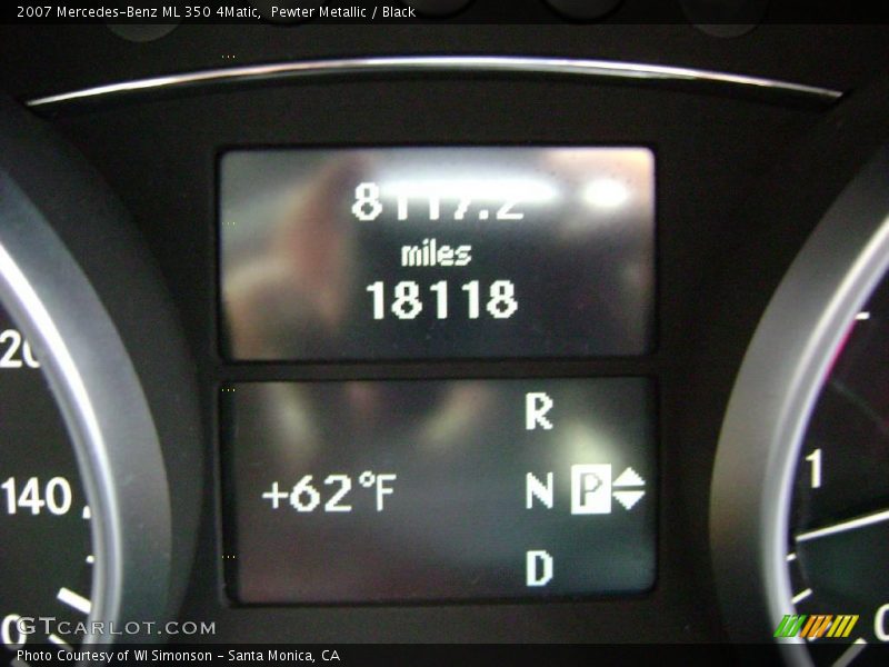 Pewter Metallic / Black 2007 Mercedes-Benz ML 350 4Matic