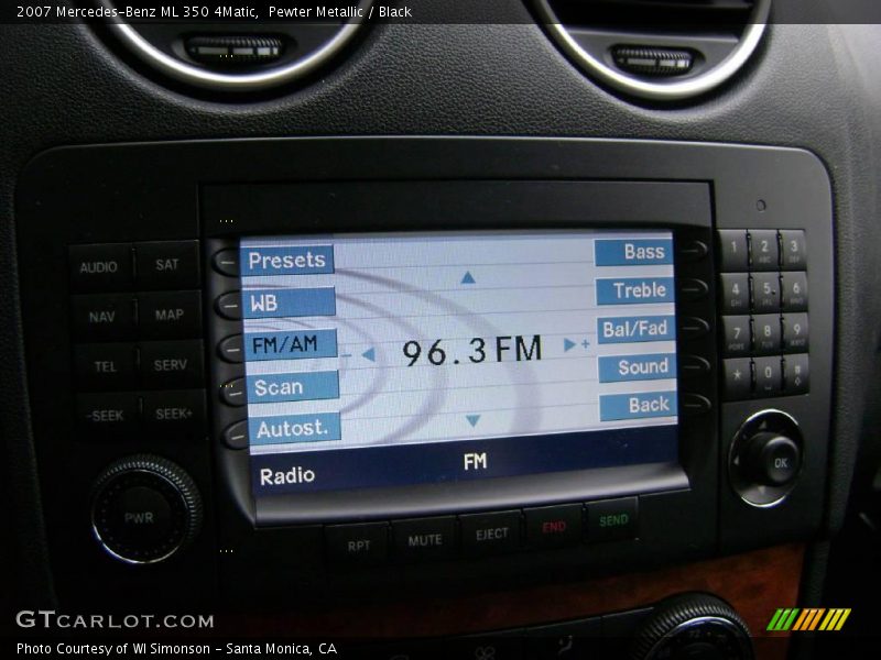 Pewter Metallic / Black 2007 Mercedes-Benz ML 350 4Matic