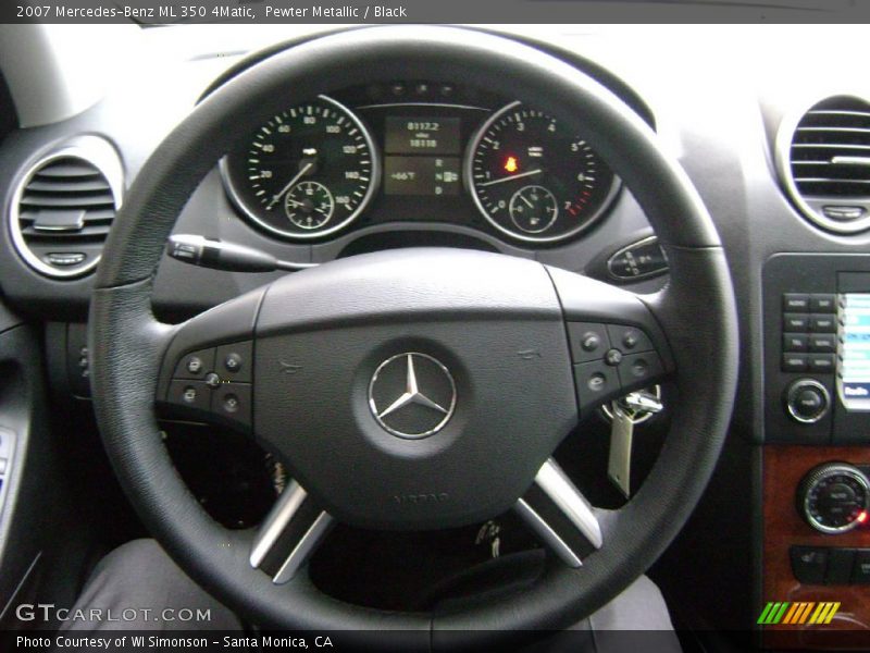 Pewter Metallic / Black 2007 Mercedes-Benz ML 350 4Matic