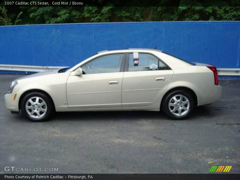 Gold Mist / Ebony 2007 Cadillac CTS Sedan
