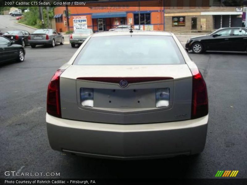 Gold Mist / Ebony 2007 Cadillac CTS Sedan