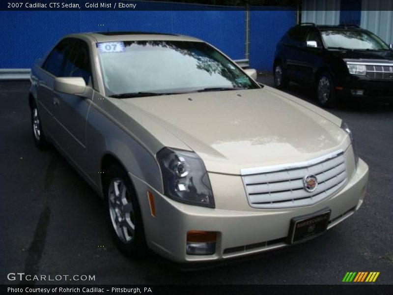 Gold Mist / Ebony 2007 Cadillac CTS Sedan