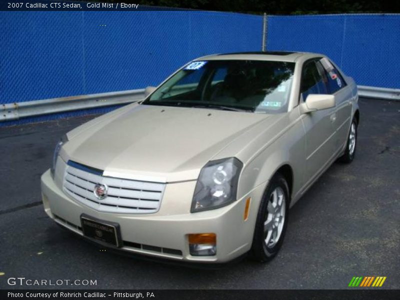 Gold Mist / Ebony 2007 Cadillac CTS Sedan