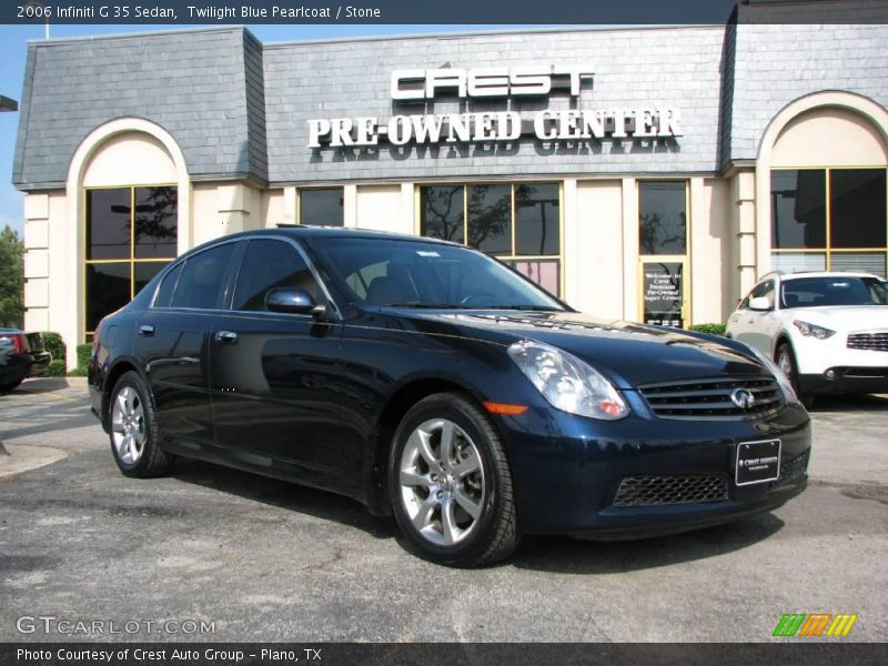 Twilight Blue Pearlcoat / Stone 2006 Infiniti G 35 Sedan