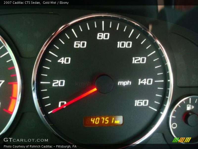 Gold Mist / Ebony 2007 Cadillac CTS Sedan