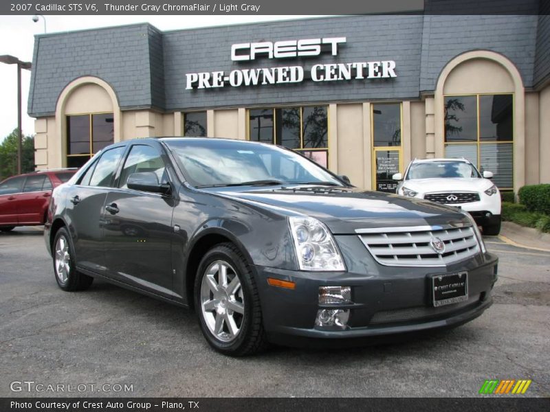 Thunder Gray ChromaFlair / Light Gray 2007 Cadillac STS V6