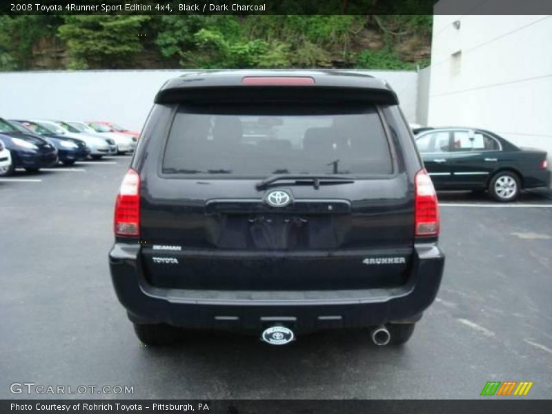 Black / Dark Charcoal 2008 Toyota 4Runner Sport Edition 4x4