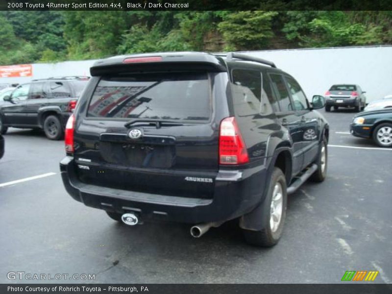 Black / Dark Charcoal 2008 Toyota 4Runner Sport Edition 4x4