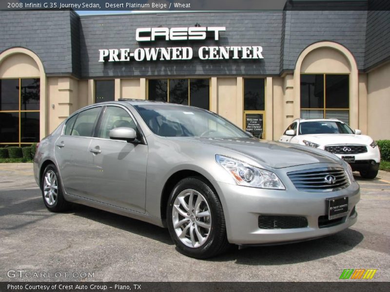 Desert Platinum Beige / Wheat 2008 Infiniti G 35 Journey Sedan