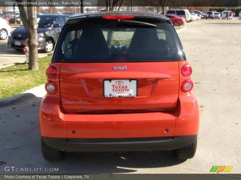 Rally Red / Grey 2008 Smart fortwo pure coupe