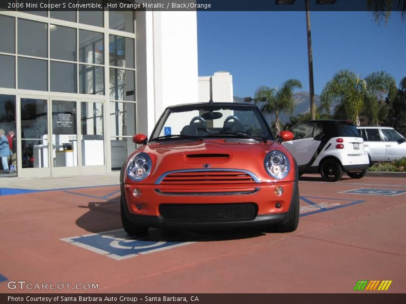 Hot Orange Metallic / Black/Orange 2006 Mini Cooper S Convertible