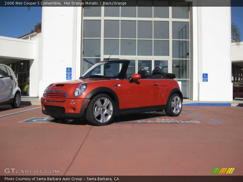Hot Orange Metallic / Black/Orange 2006 Mini Cooper S Convertible