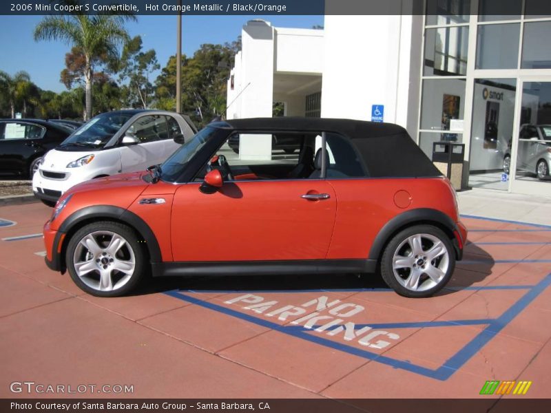 Hot Orange Metallic / Black/Orange 2006 Mini Cooper S Convertible